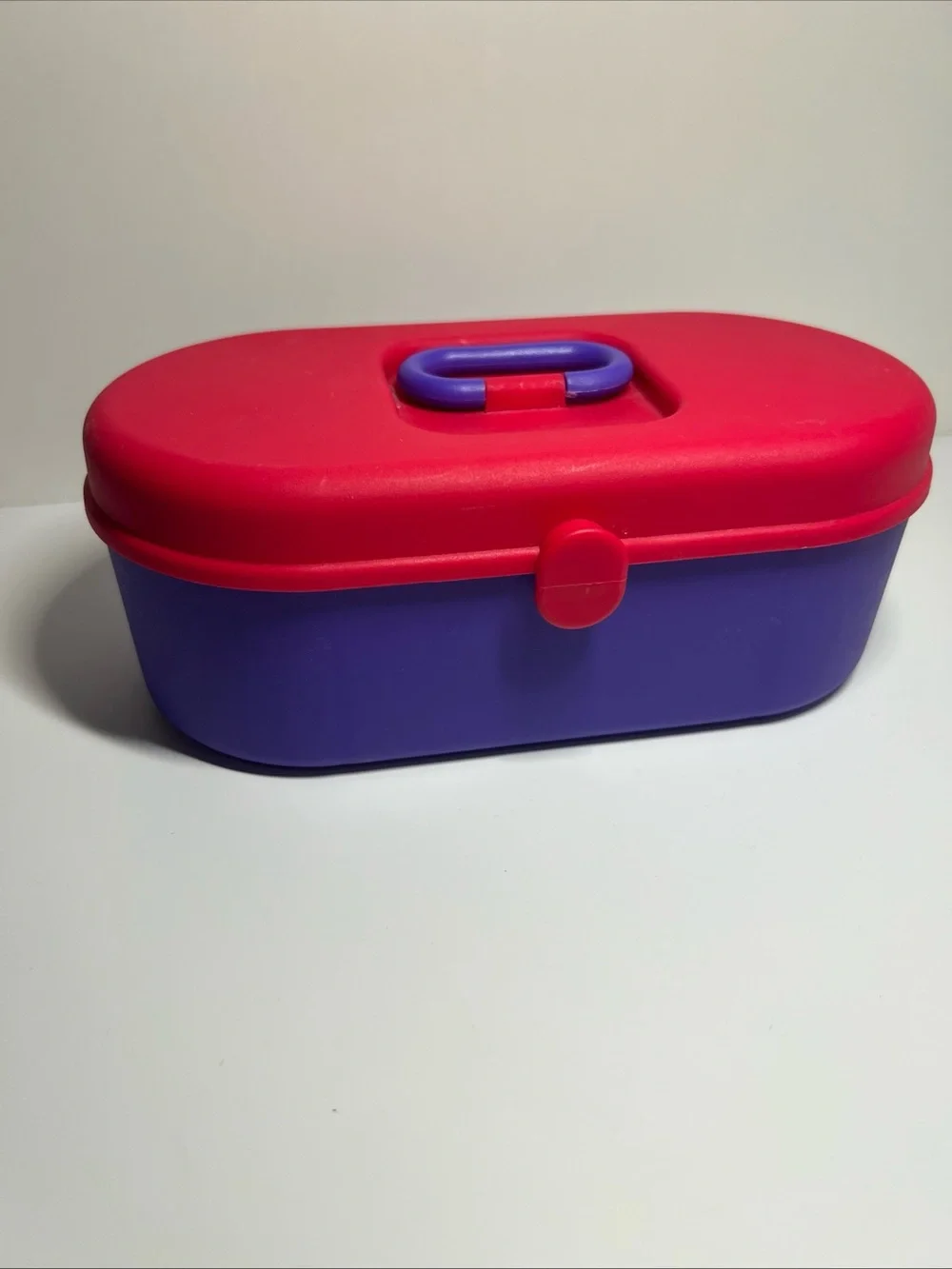 Compact Pink and Purple Storage Box